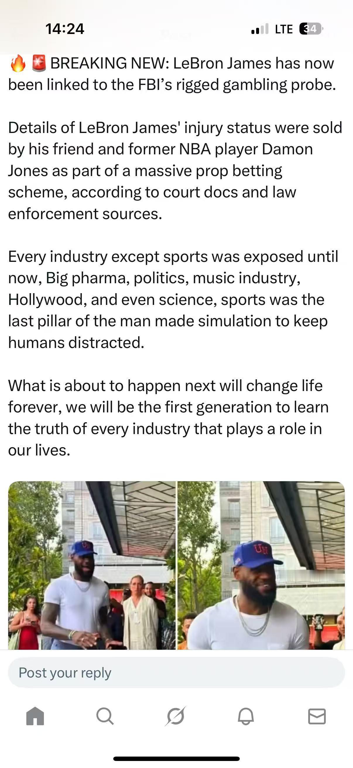 杨瀚森主教练因赌球被逮捕nba扫黑风暴开始了 据爆料，詹姆斯的伤情被他的朋友出售