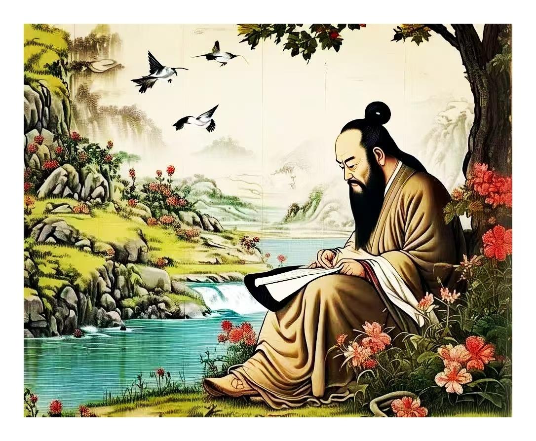 《庄子·杂篇·渔父》寓言 265：渔父悟道

【原文】
孔子游乎缁帷之林，休坐乎