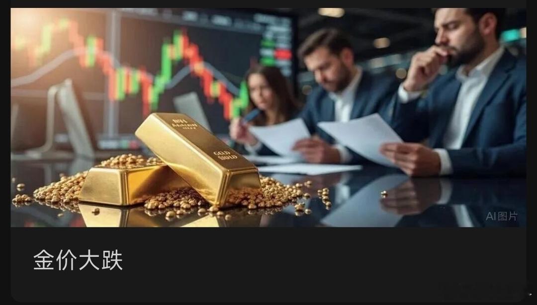 金价大跌自从确定为一般等价物，黄金就是人们极为关注的物品。有的会做成首饰，成为了