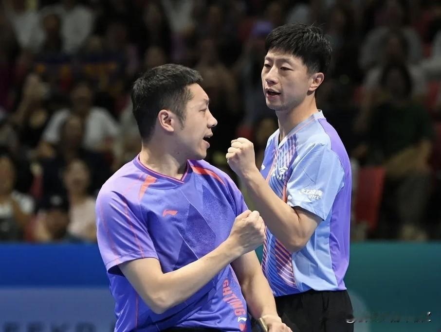 全国乒乓球锦标赛男双决赛，马龙/许昕直落3局，3-0横扫黄友政/向鹏，3局比分1