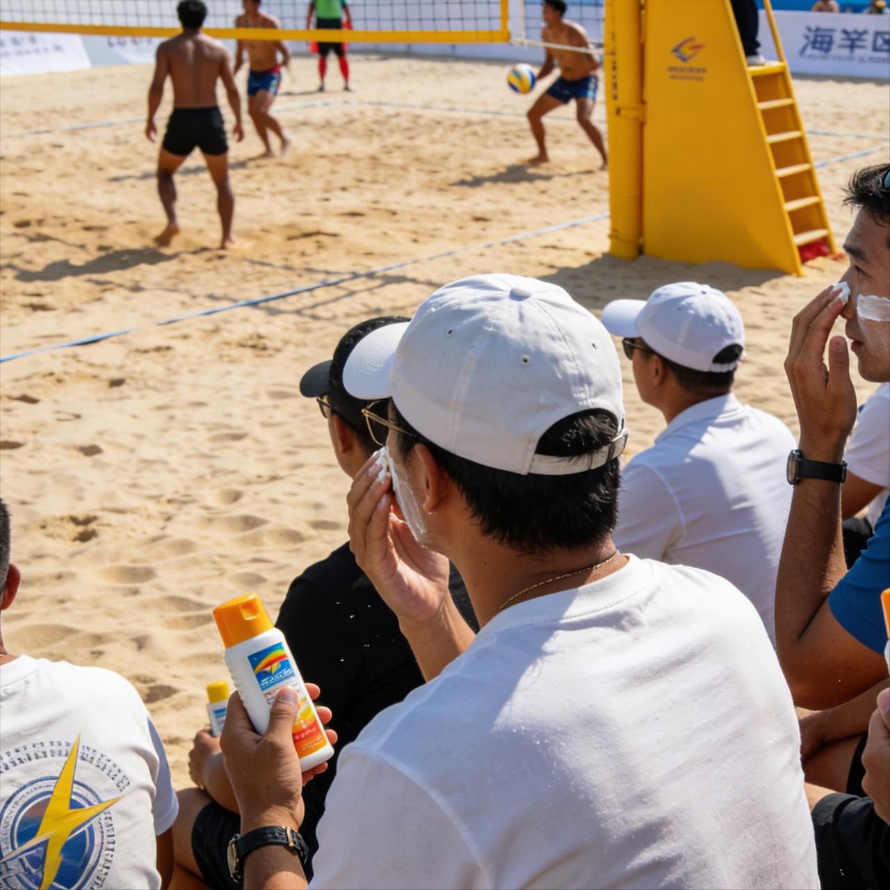 反差感拉满！海口沙滩排球赛激战正酣，观众边看比赛边擦防晒

今日，海口沙滩排球邀