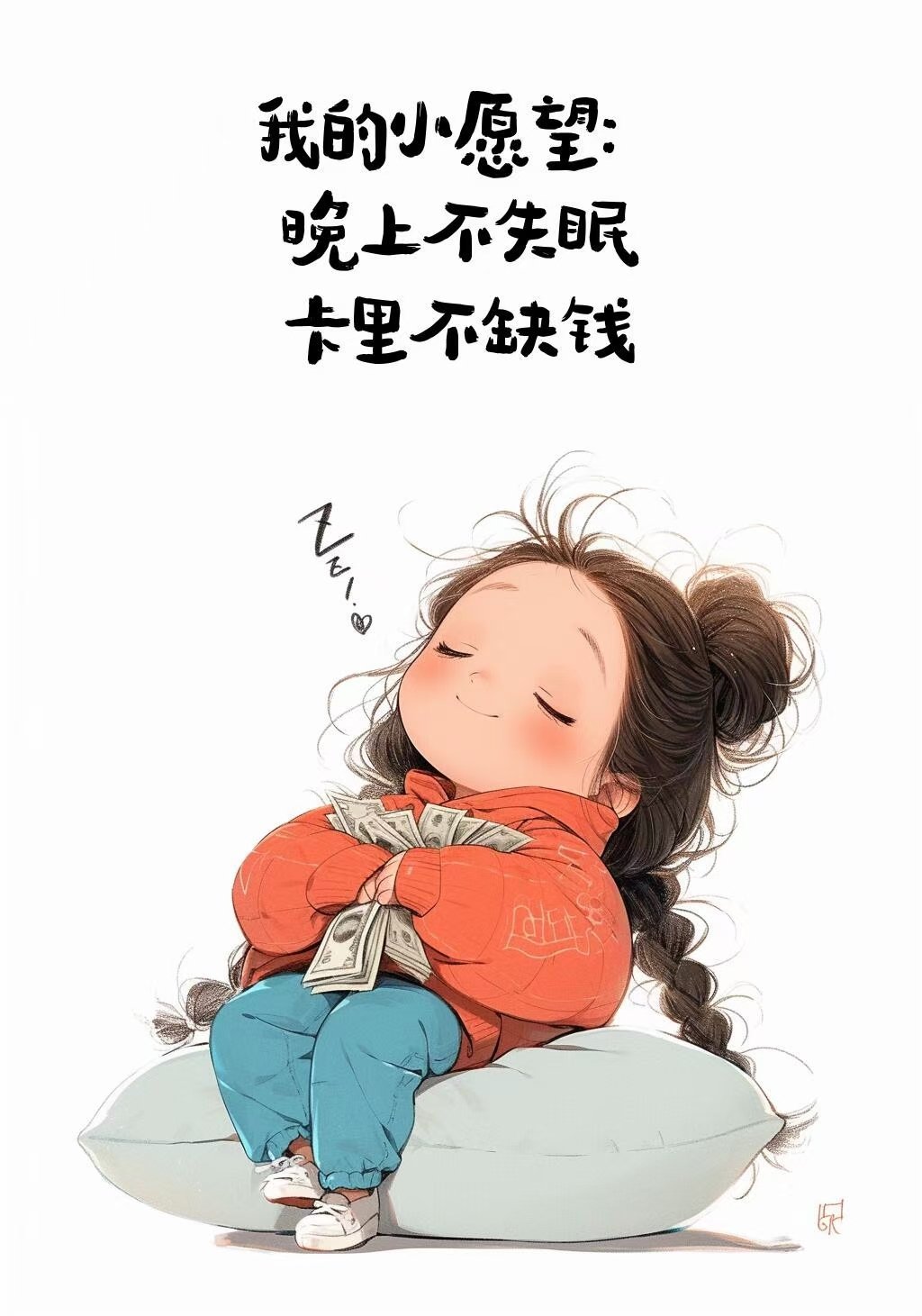 我的小愿望：晚上不失眠，卡里不缺钱|||希望许愿成功晚安💤 ​​​