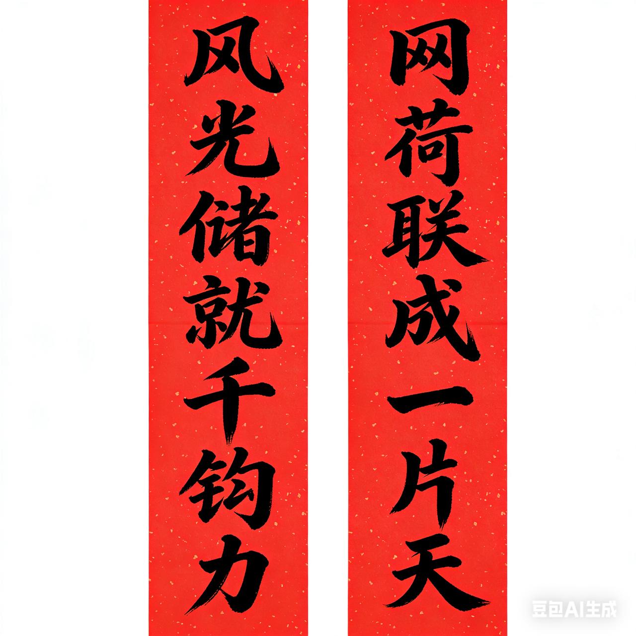 上联：风光储就千钧力，对下联网荷联成一片天