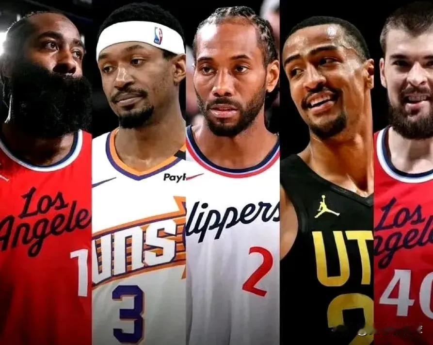 快船前后2个赛季的场均数据（后）和在联盟排名（前）对比：
           