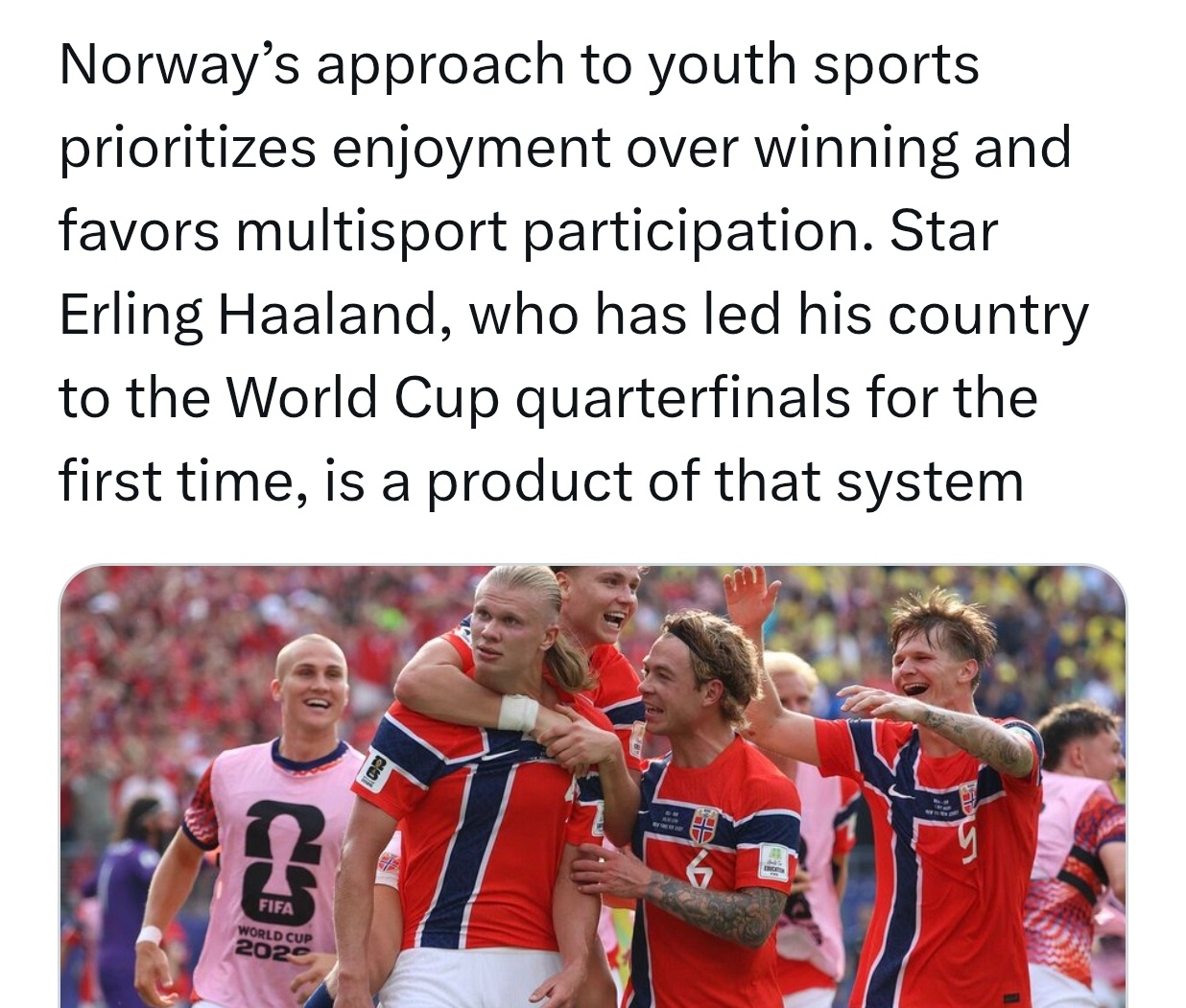 参考外刊如何表述“挪威🇳🇴以乐趣为先的体育教育”：Norway’s appr