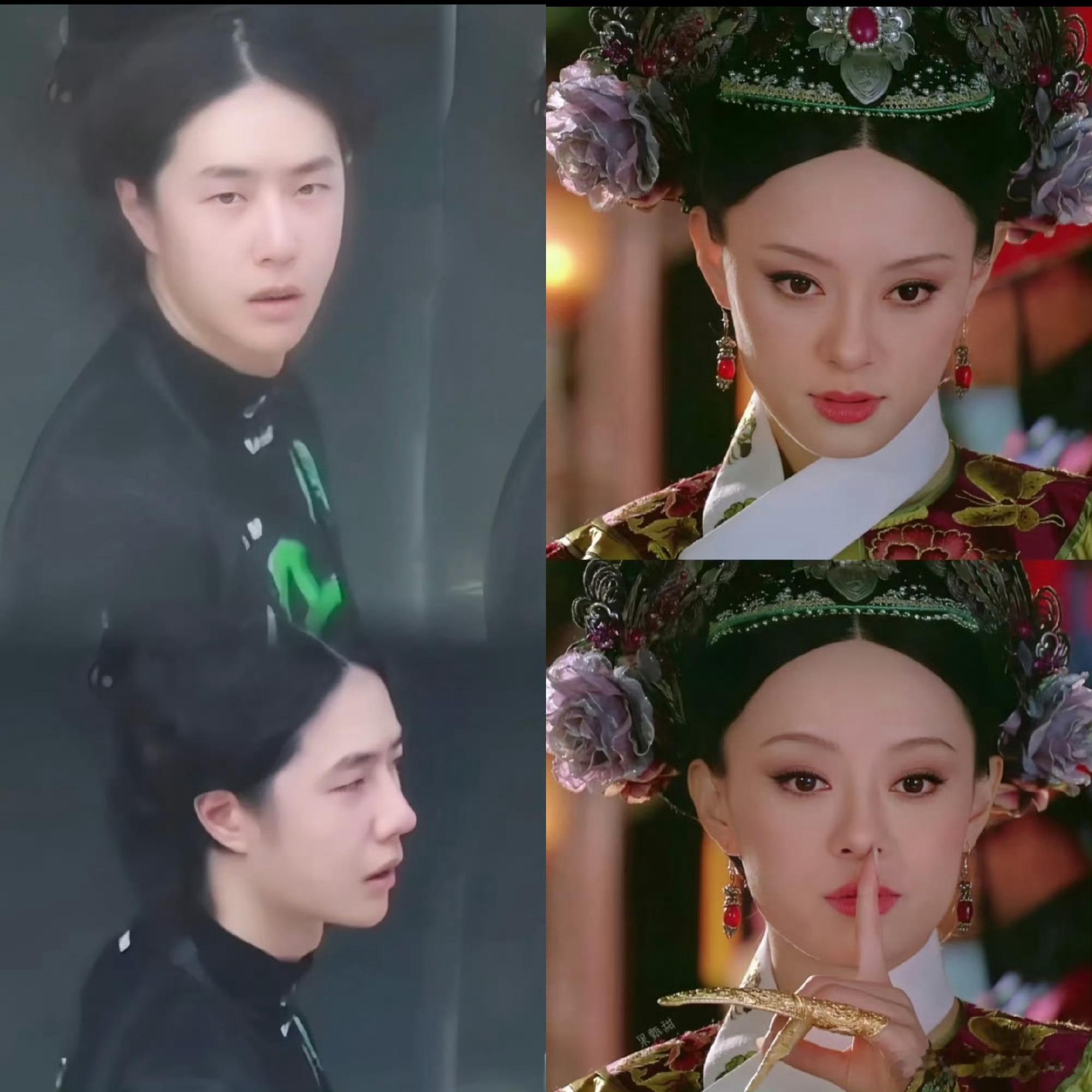 钮祜禄王一博 今天的笑点被王一博承包了，哈哈哈哈哈，这谁做的发型呐[允悲] ​​