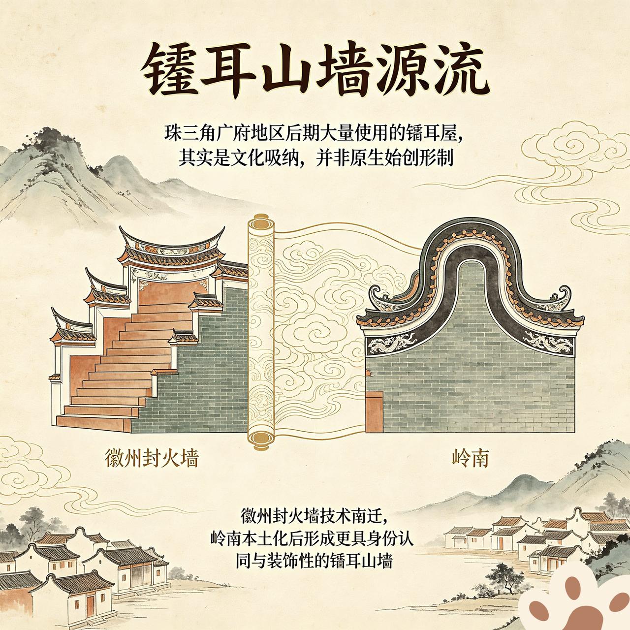 珠三角广府地区，为什么会流行“镬耳墙”(封火墙)？
为什么说“镬耳墙”(封火墙)