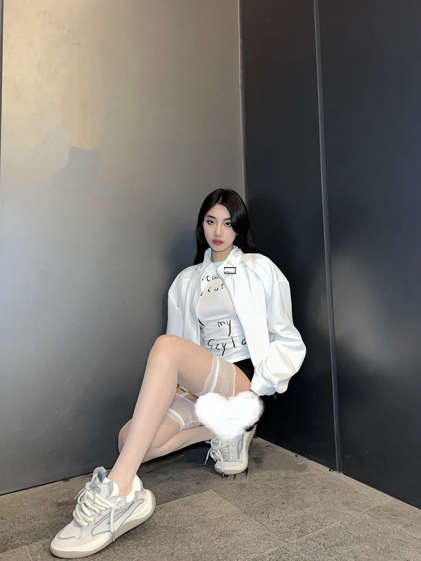 白色ootd