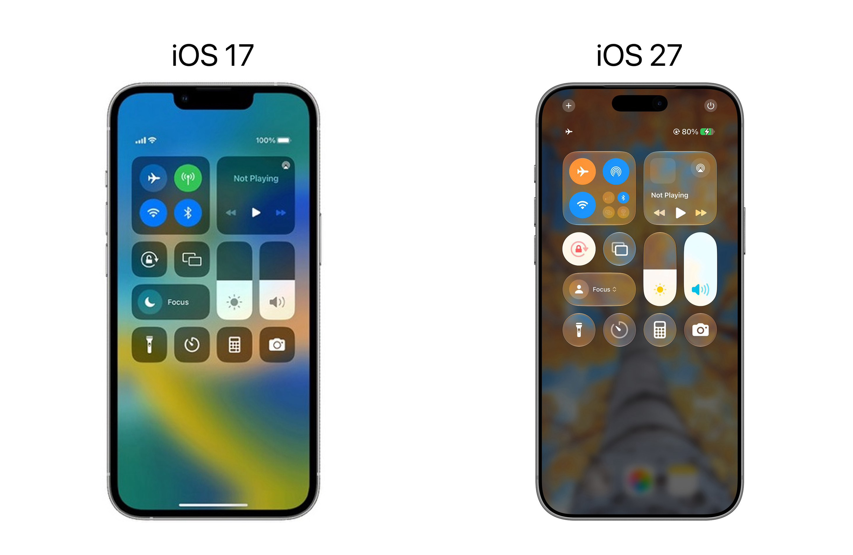 iOS 17和iOS 27，你更喜欢哪种UI设计？ 