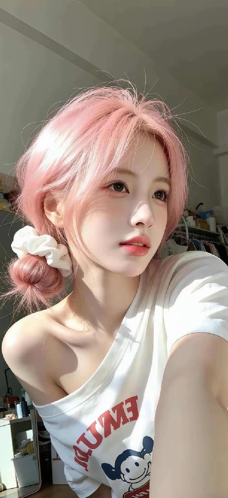 粉嫩少女心，甜美自拍💖在这个充满梦幻色彩的少女世界里，每一张自拍都像是一颗闪闪