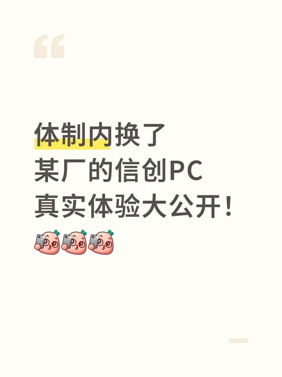 体制内换了某厂的信创PC，真实体验大公开！