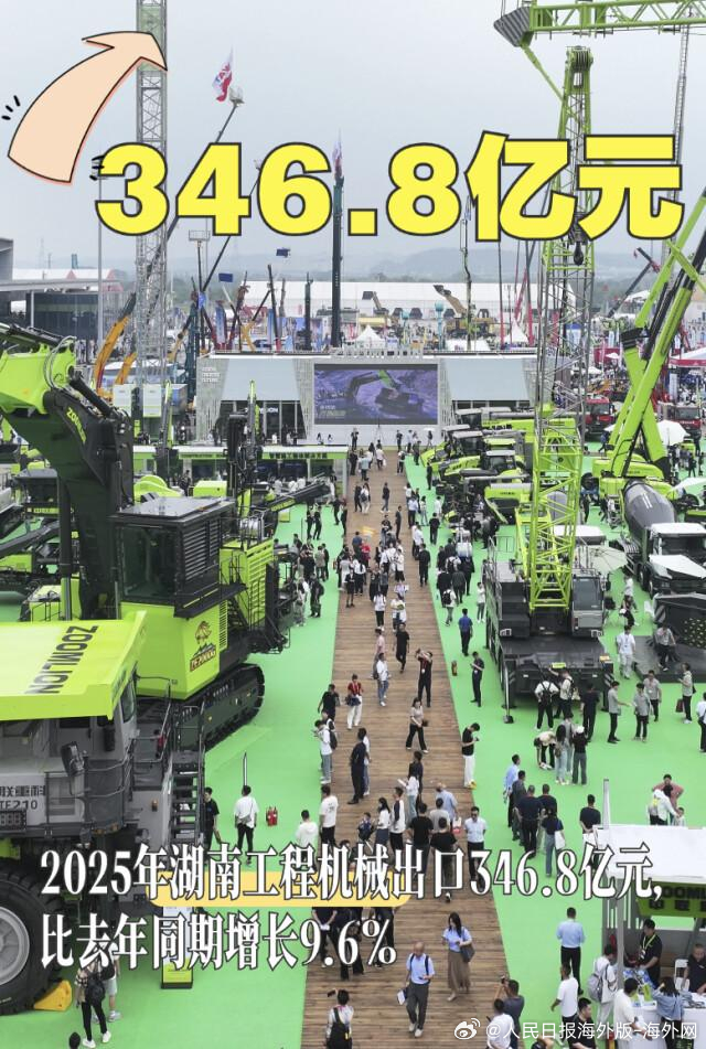 【湖南工程机械出口看涨 2025年对西亚、东南亚、非洲等地增长显著】2025年，