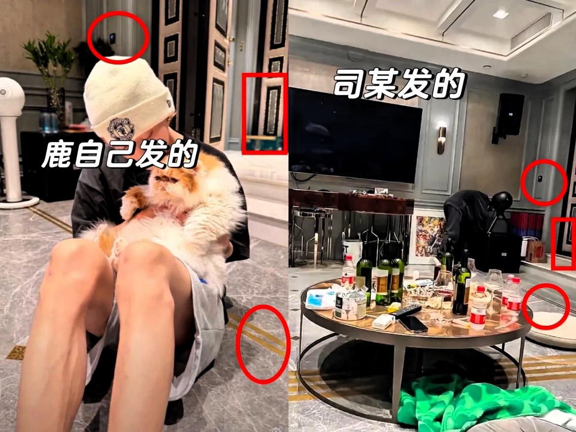 司晓迪说的话真假，
我不确定，
但是，我发现了她发出来的图片跟鹿晗的家有3处重合