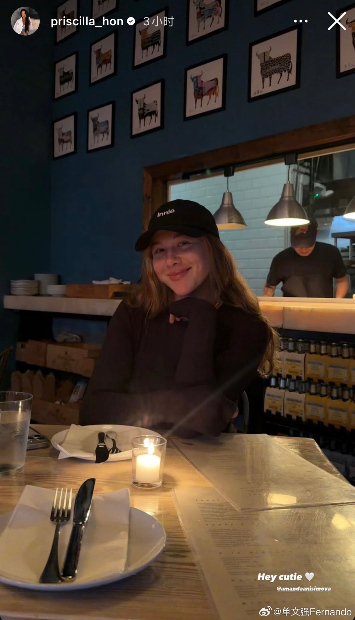 阿尼西莫娃🤝韩天遇！Amanda和Priscilla再次一起聚餐，不晓得是在西