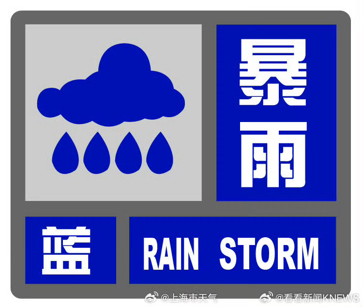 【#上海发布暴雨蓝色预警#】上海中心气象台2025年06月08日04时35分发布