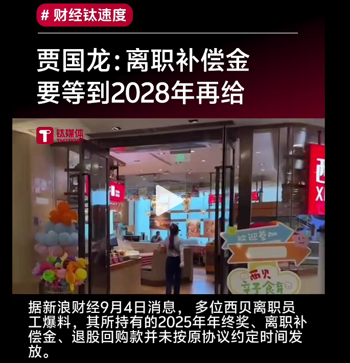 西贝资金这么紧张吗 ​​​