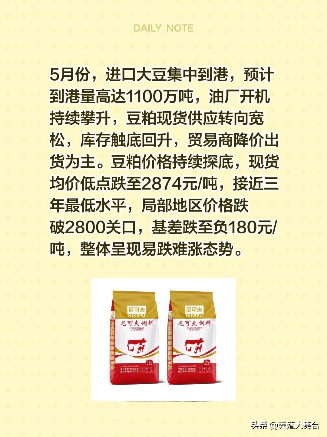 豆粕价格要下降了