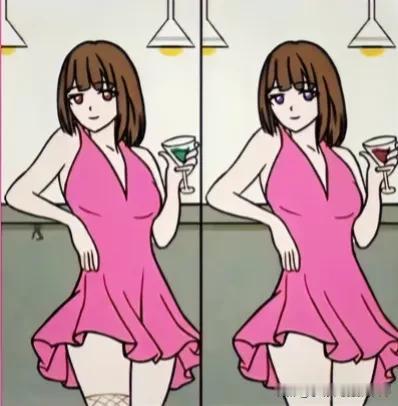 粉衣红裙，人儿俏
考眼力5处不同简单[灵光一闪]