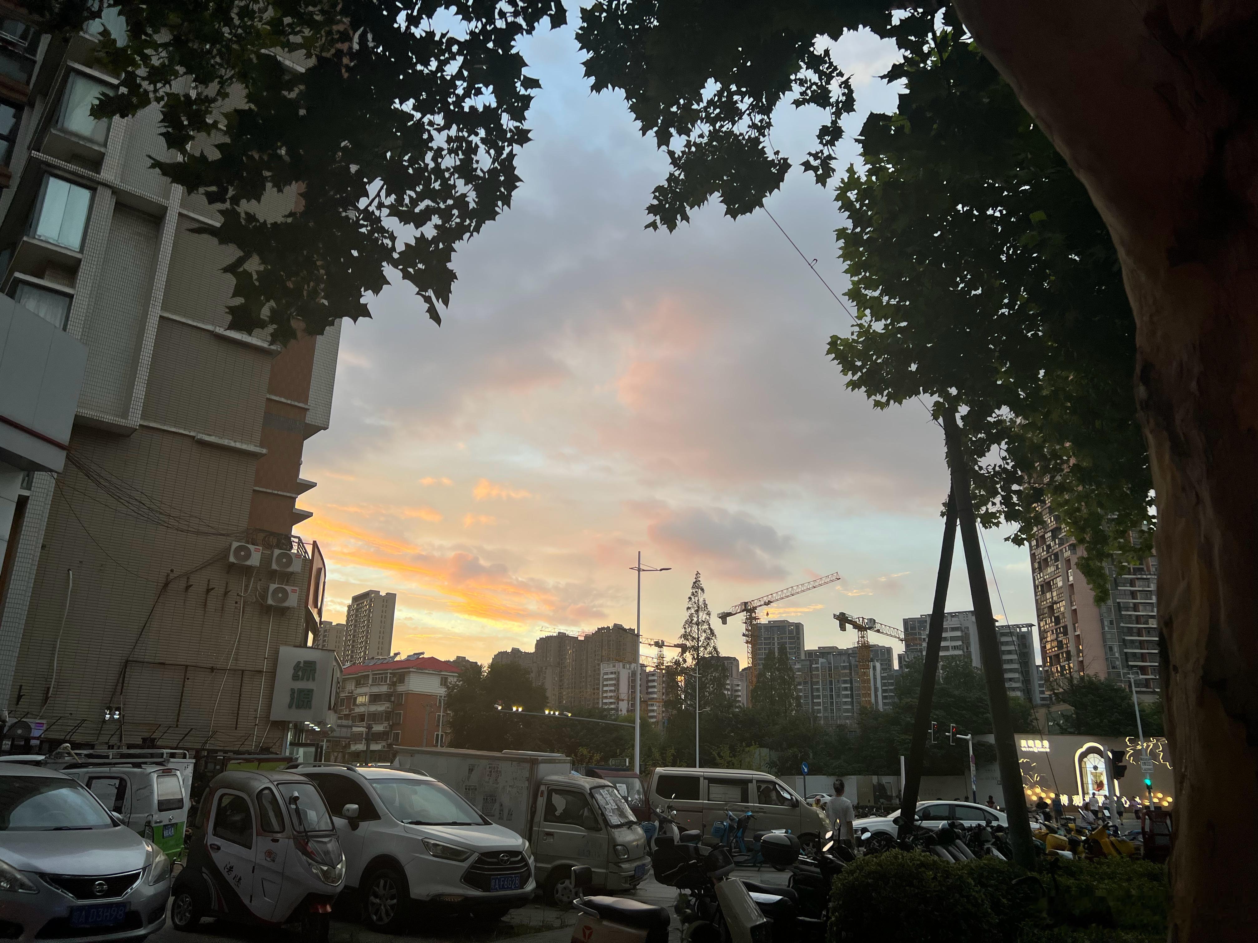 在合肥遇见最美晚霞