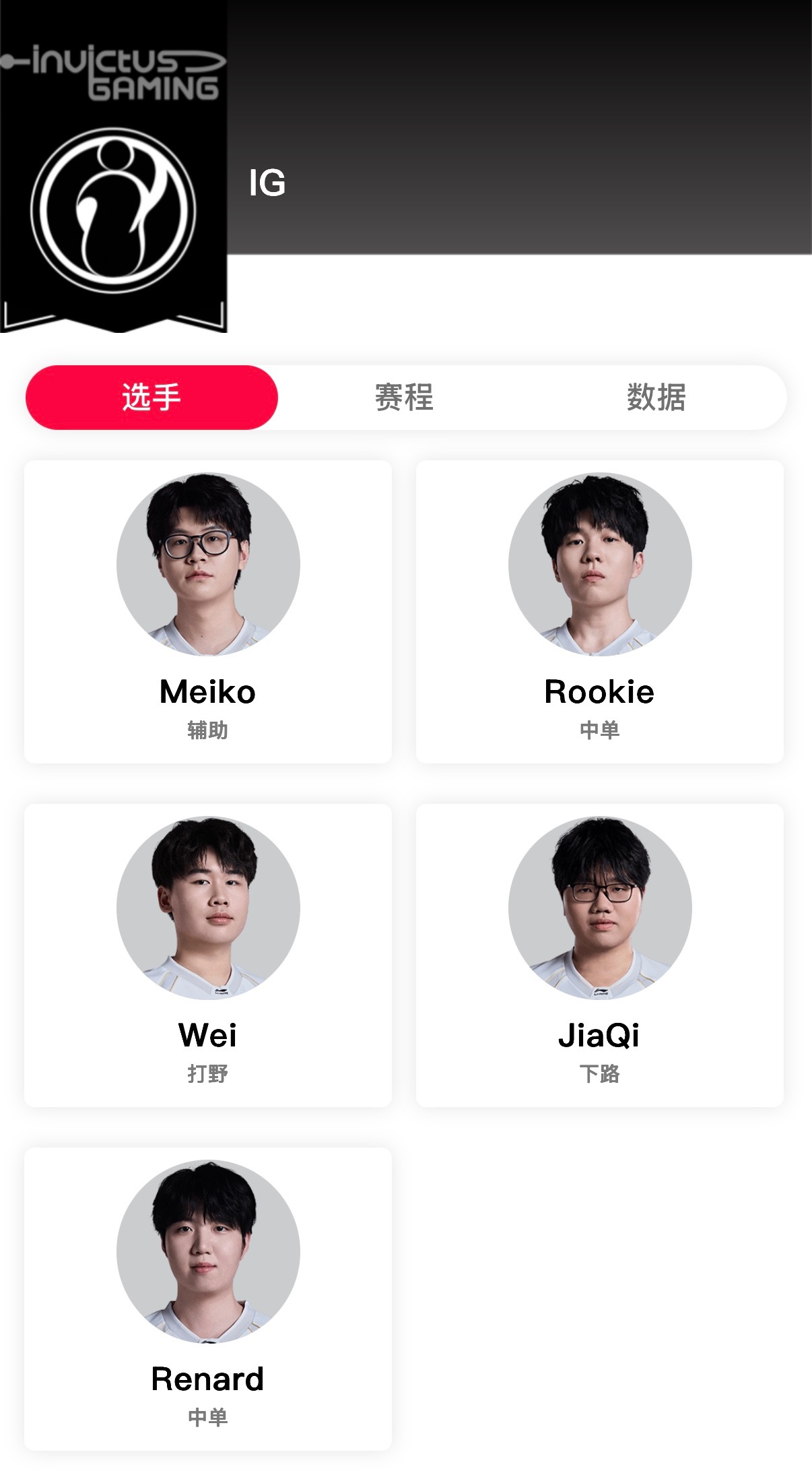 IG大名单里也没有呼吸了，上单位置是空的