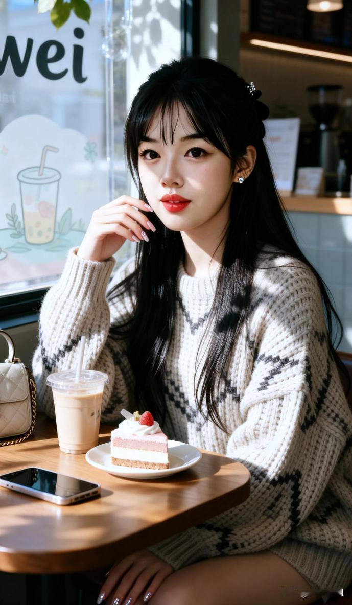 阳光下的咖啡馆，甜美蛋糕与咖啡相伴，少女心满满的一天什么年龄段的女人最有女人味?