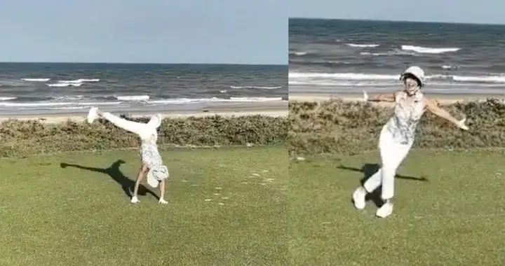 60+叶蒨文挑战侧手翻，激动发文“我不会再试了”