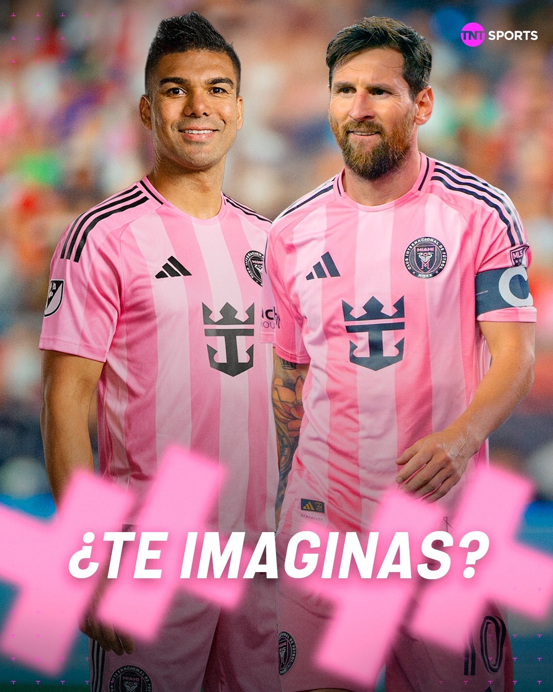 【】TNT体育阿根廷官方：你能想象在迈阿密国际，卡塞米罗伴随梅西身旁吗？🇦🇷