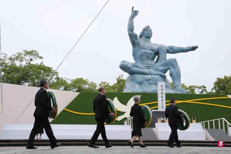 日本长崎市星期天（8月9日）上午举行所谓的原爆和平纪念典礼，长崎市政府将台湾代表