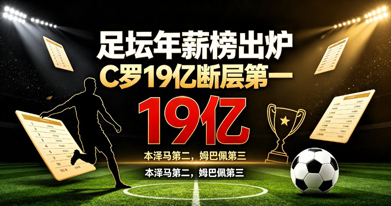 足坛年薪榜出炉！C罗19亿年薪断层第一，奖金体系值得深思
 
8月11日，Cap