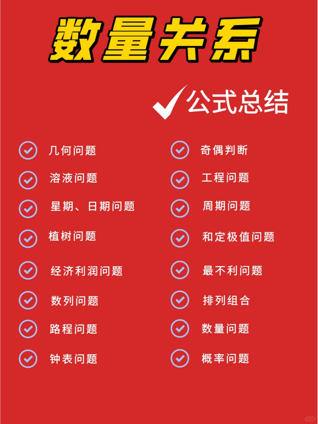 行测💯数量关系公式汇总❗️