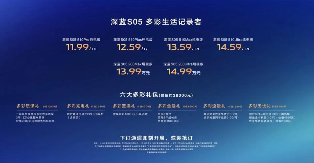 11.99万元——14.99万元的深蓝S05，今晚上市，拥有的同级领先或越级拥有