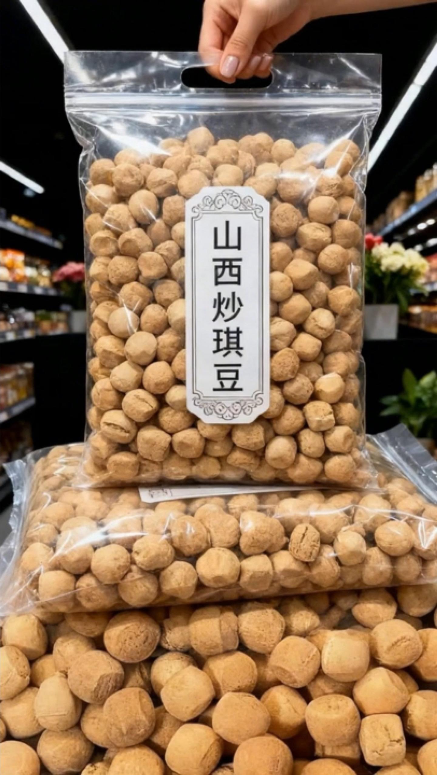 来山西必吃的垣曲炒琪！老手艺做的土炒馍太香了！ 现炒现发的新鲜棋子豆...