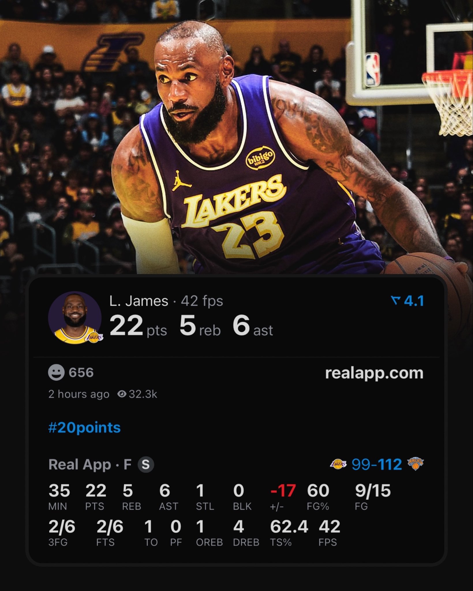 唐斯11投11分，布朗森15中4拿12分，但尼克斯还是赢了湖人。因为哈特+沙梅特