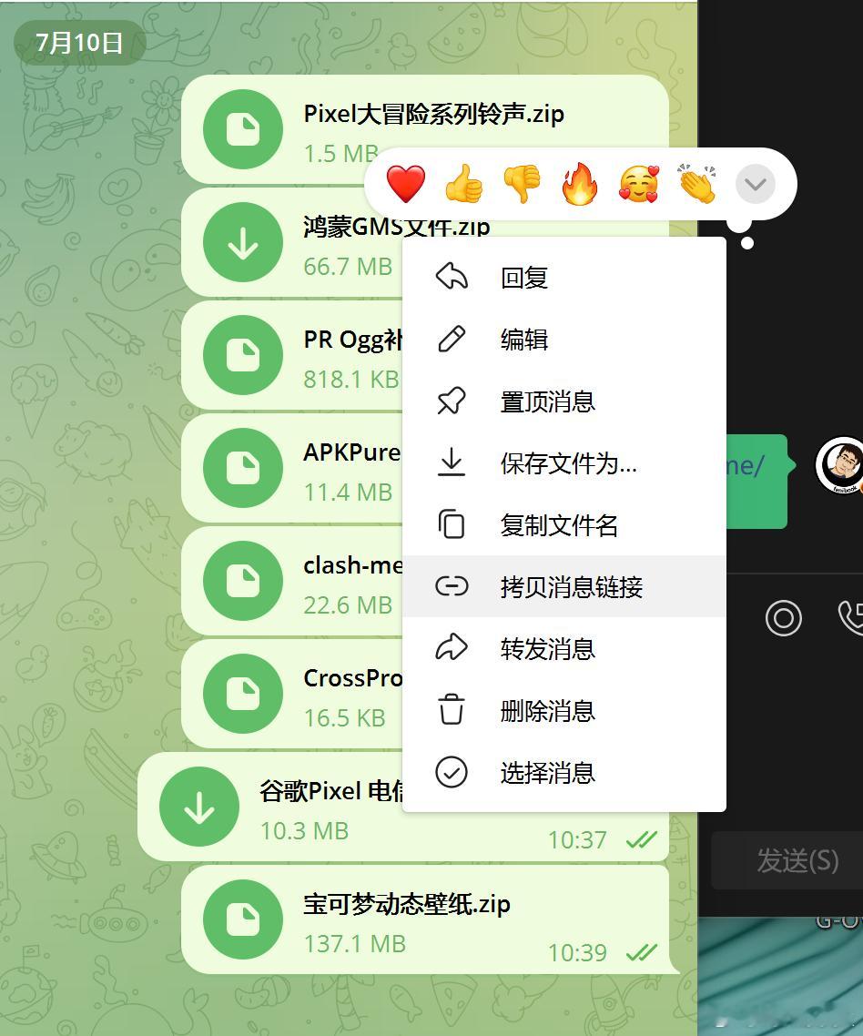 突然发现，Telegram 不光是个聊天工具，还能当网盘，群文件复制链接就可以分