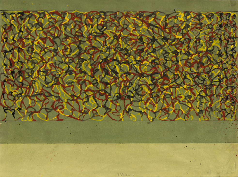 Brice Marden.1938年出生的美国艺术家，从中国书法中获得灵感，从而