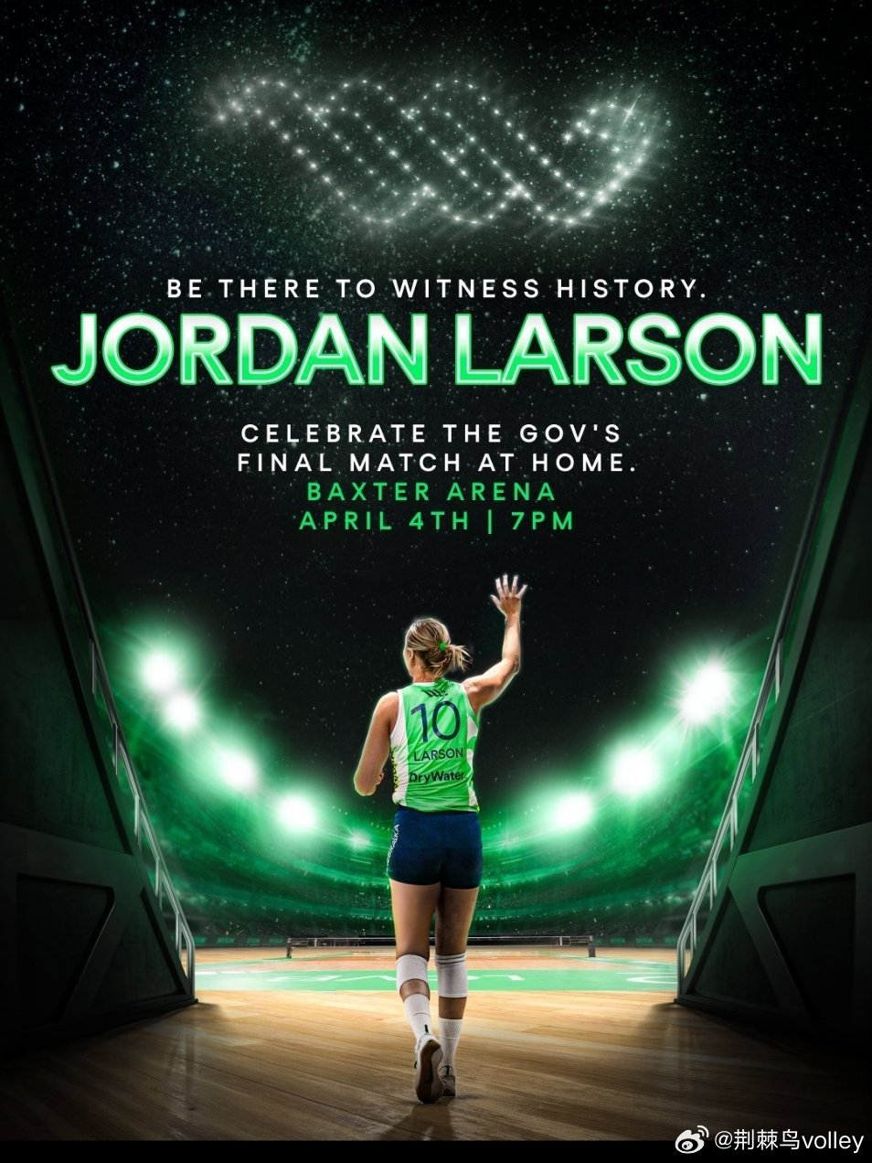 拉尔森将于4月4日夜晚迎来主场最后一场比赛📌 出生于内布拉斯加并在此开启职业生