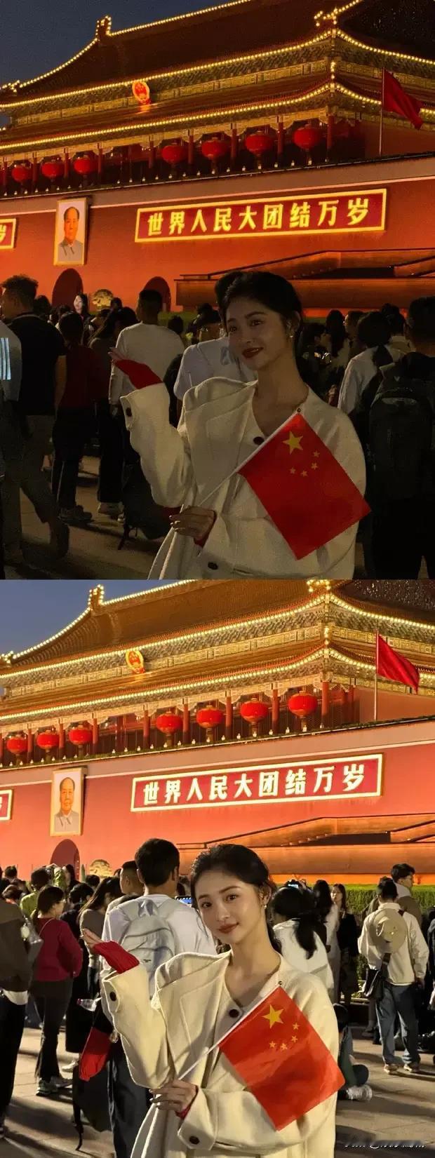 国庆佳节，著名艺人周洁琼在社交媒体上分享了一组特别的照片，瞬间吸引了无数网友的目