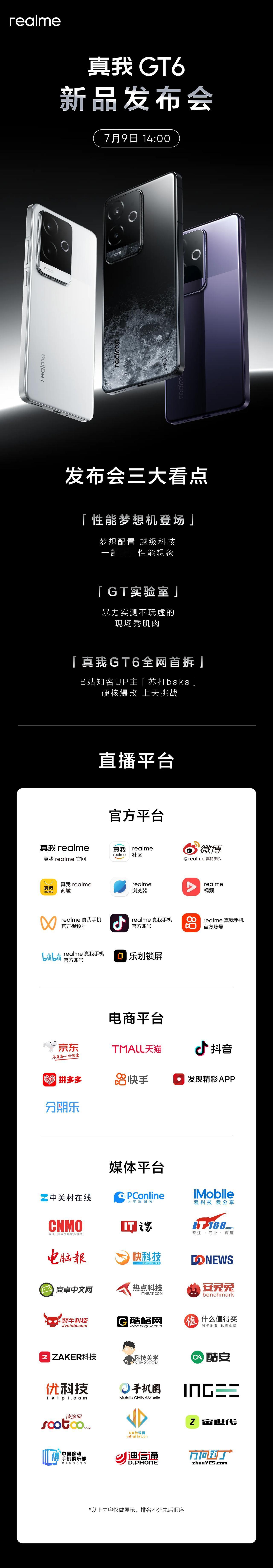 今天下午两点，真我性能梦想机，可以期待一下价格，我总感觉有惊喜。#真我gt6#