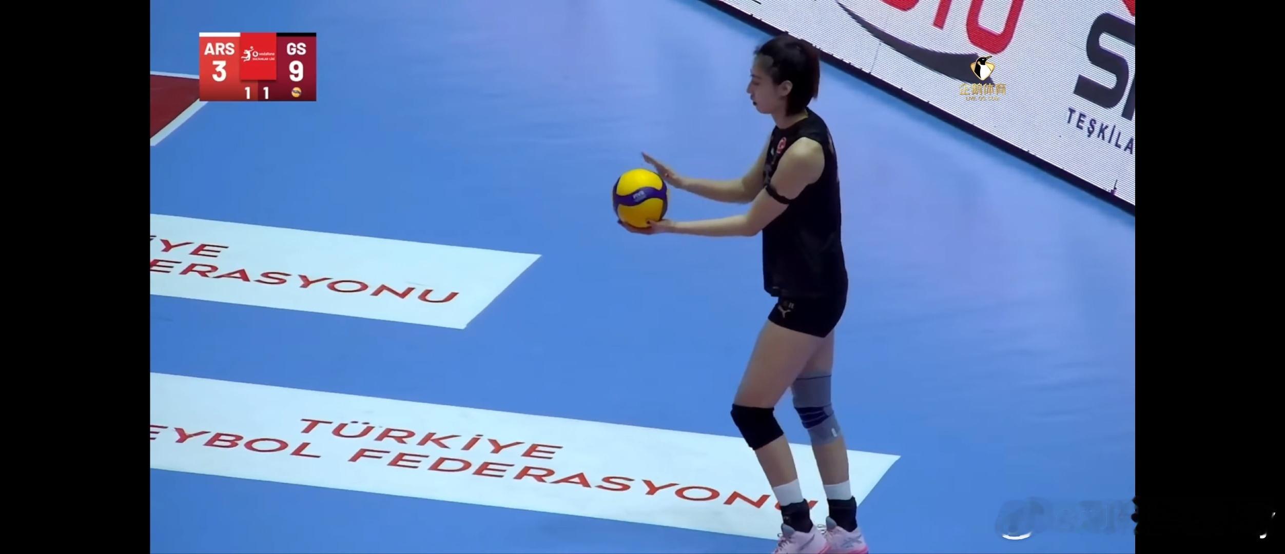 三局结束，王媛媛 9扣3中7拦10分。土耳其女排超级联赛