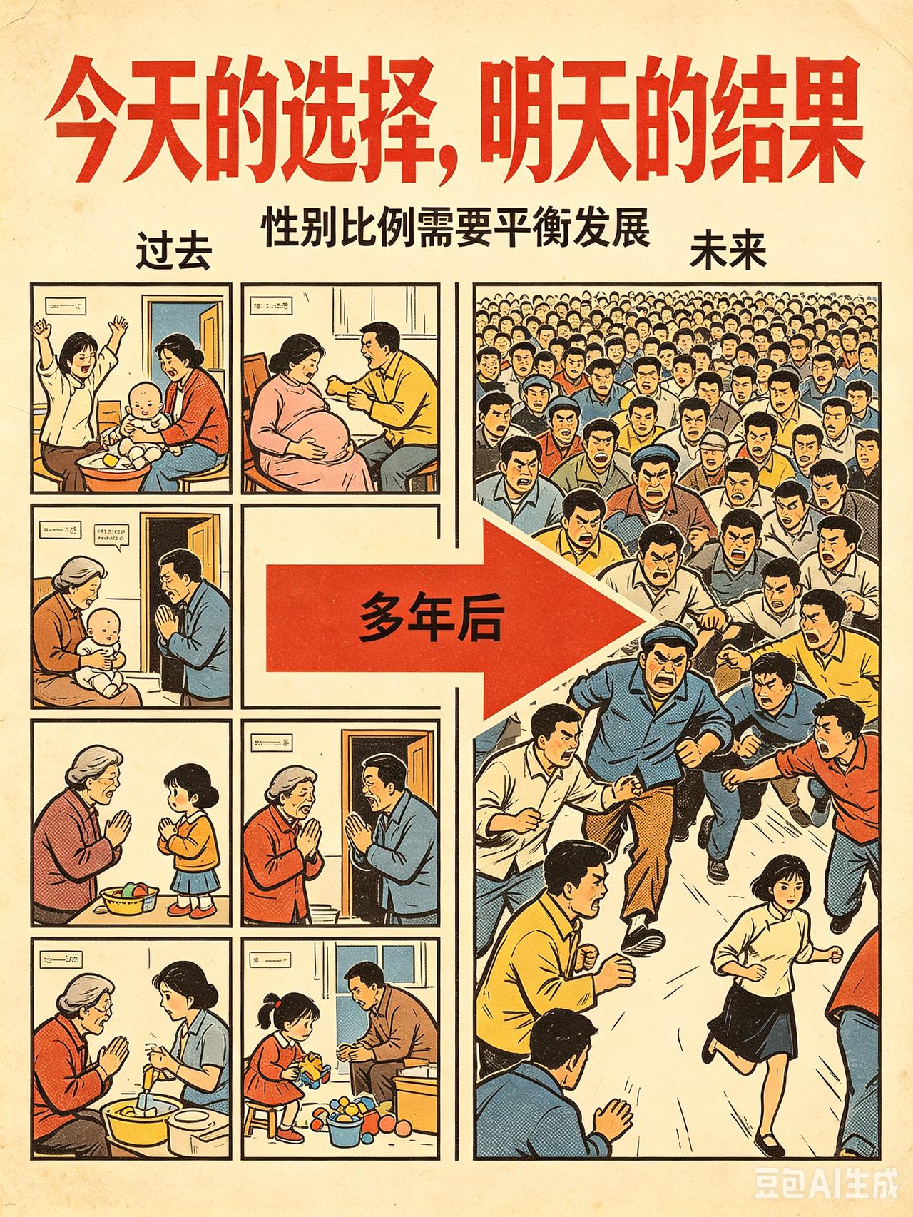 我们现在这么多女的有优越感，是不是以前我们宣传的锅内。当时都以为因为重男轻女会造