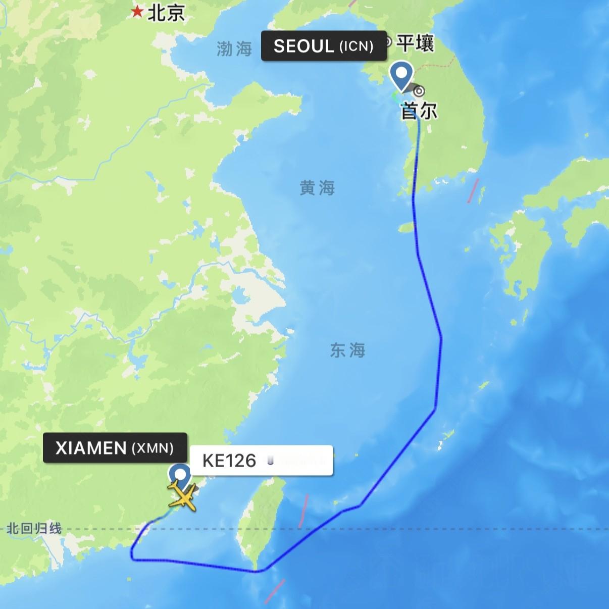 通行线·航空【大韩航空：我有特殊的躲台风技巧】受台风天气影响，8月9日的大韩航空