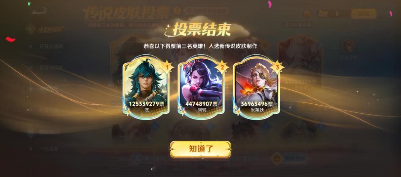 王者荣耀[超话]  这三位英雄拿下传说皮肤，你会入手几个？ 