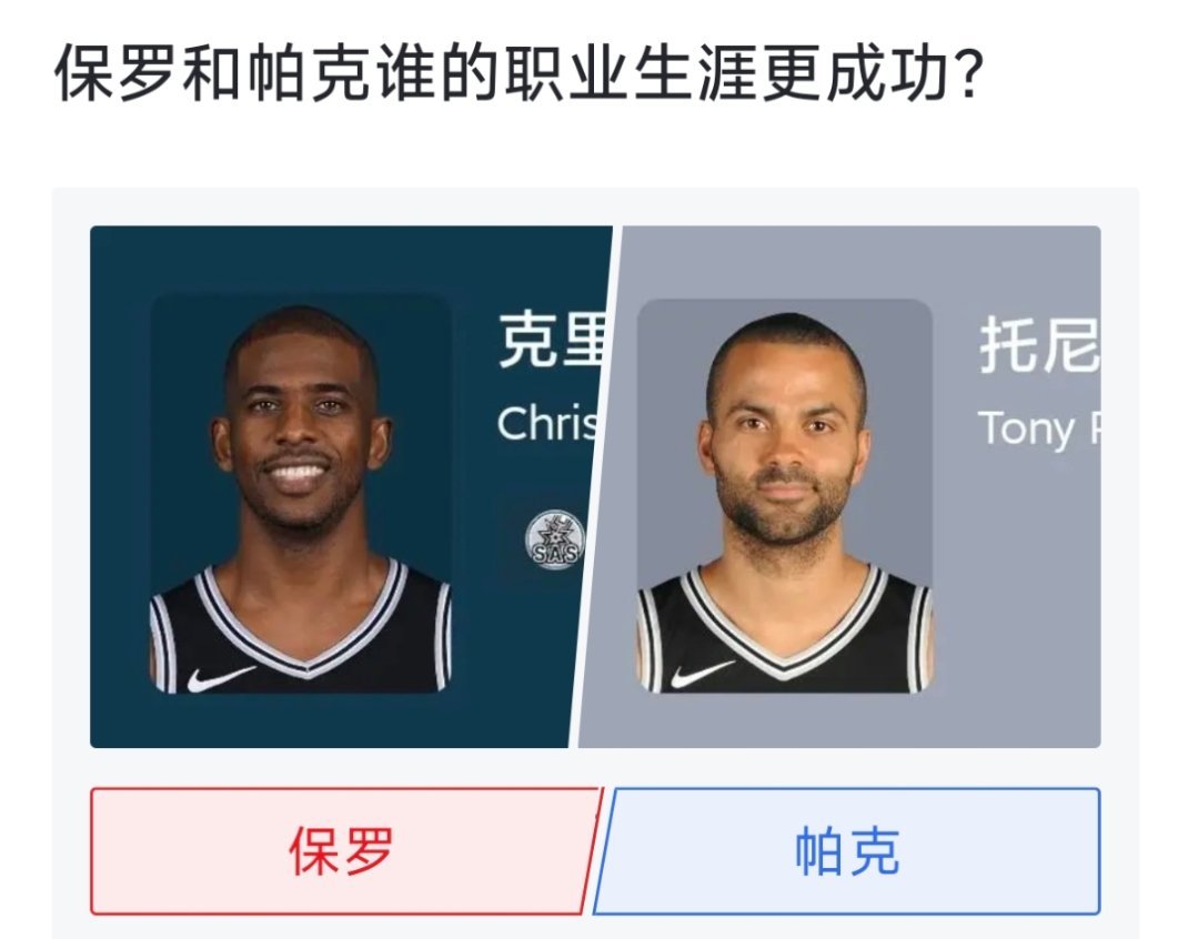 球迷提问：保罗和帕克谁的职业生涯更成功？[疑问][疑问][疑问] nba  NB