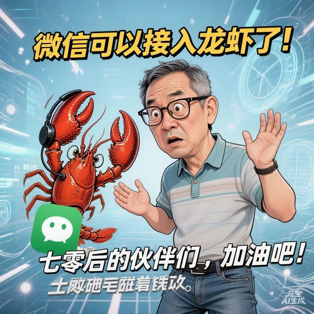 微信可以接入龙虾了，这个世界变化太快了，