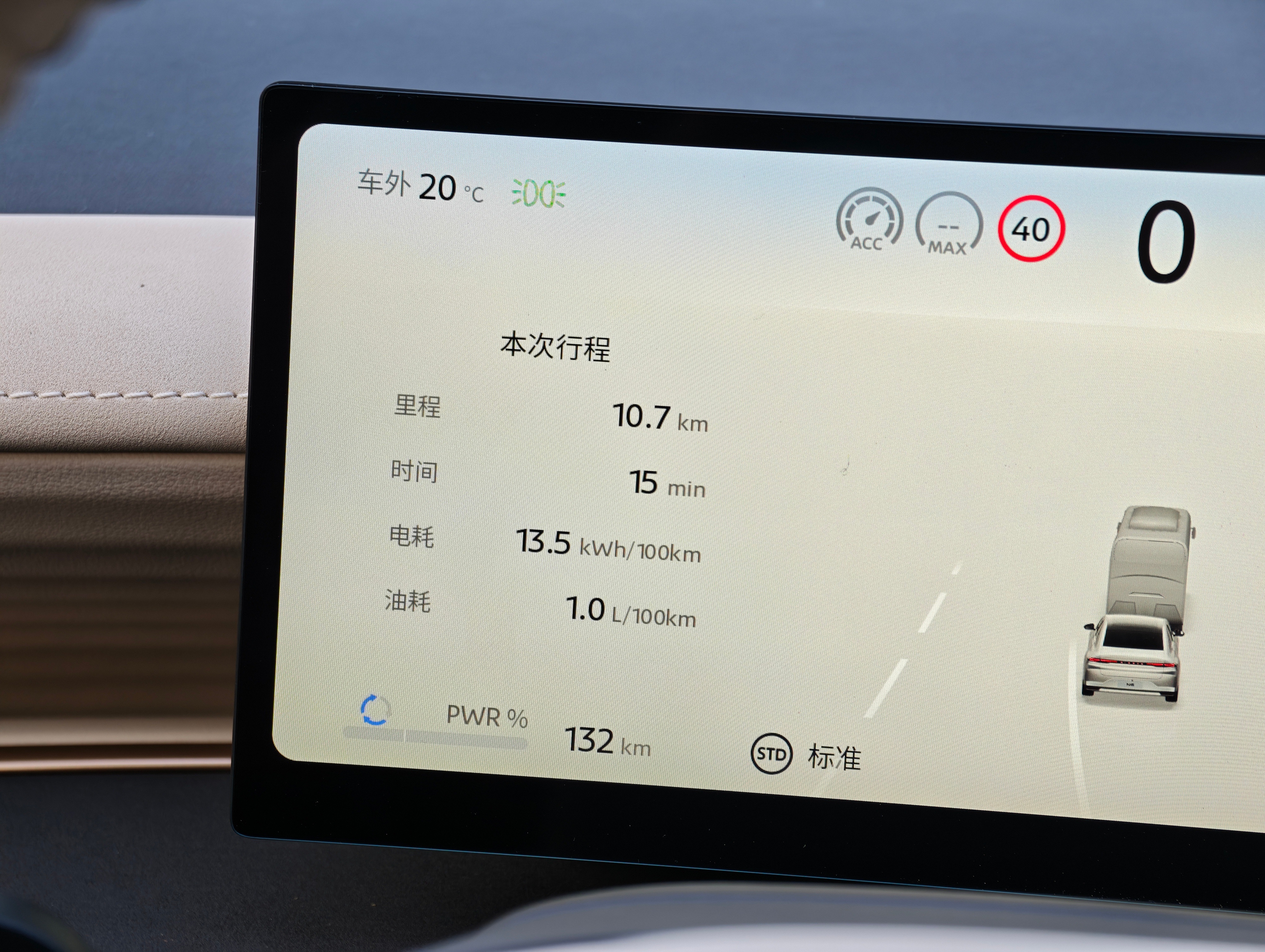 东风日产n6 最近开N6通勤（我家和公司距离10公里），油电混合下，电耗13.5