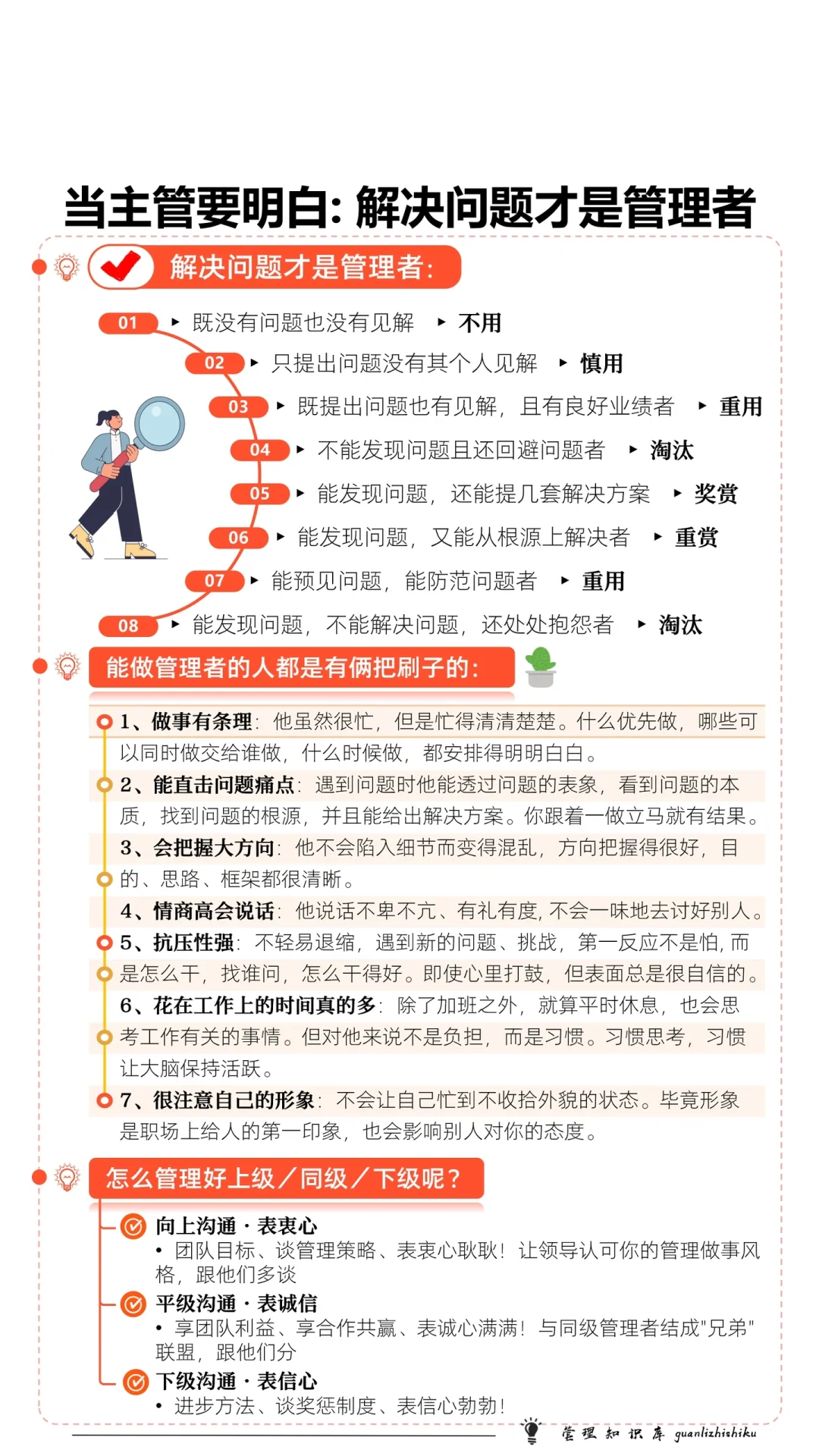 ✅能解决问题才是管理者