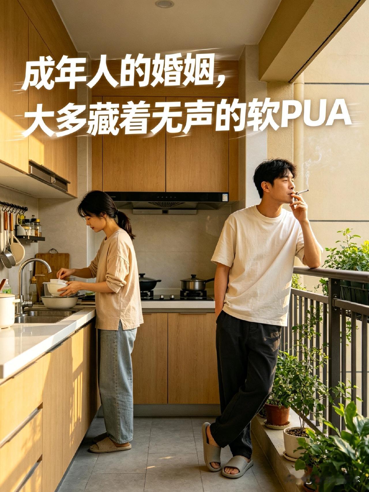 成年人的婚姻，大多藏着无声的软PUA
 
越长大越发现，现实里大多数普通夫妻，一