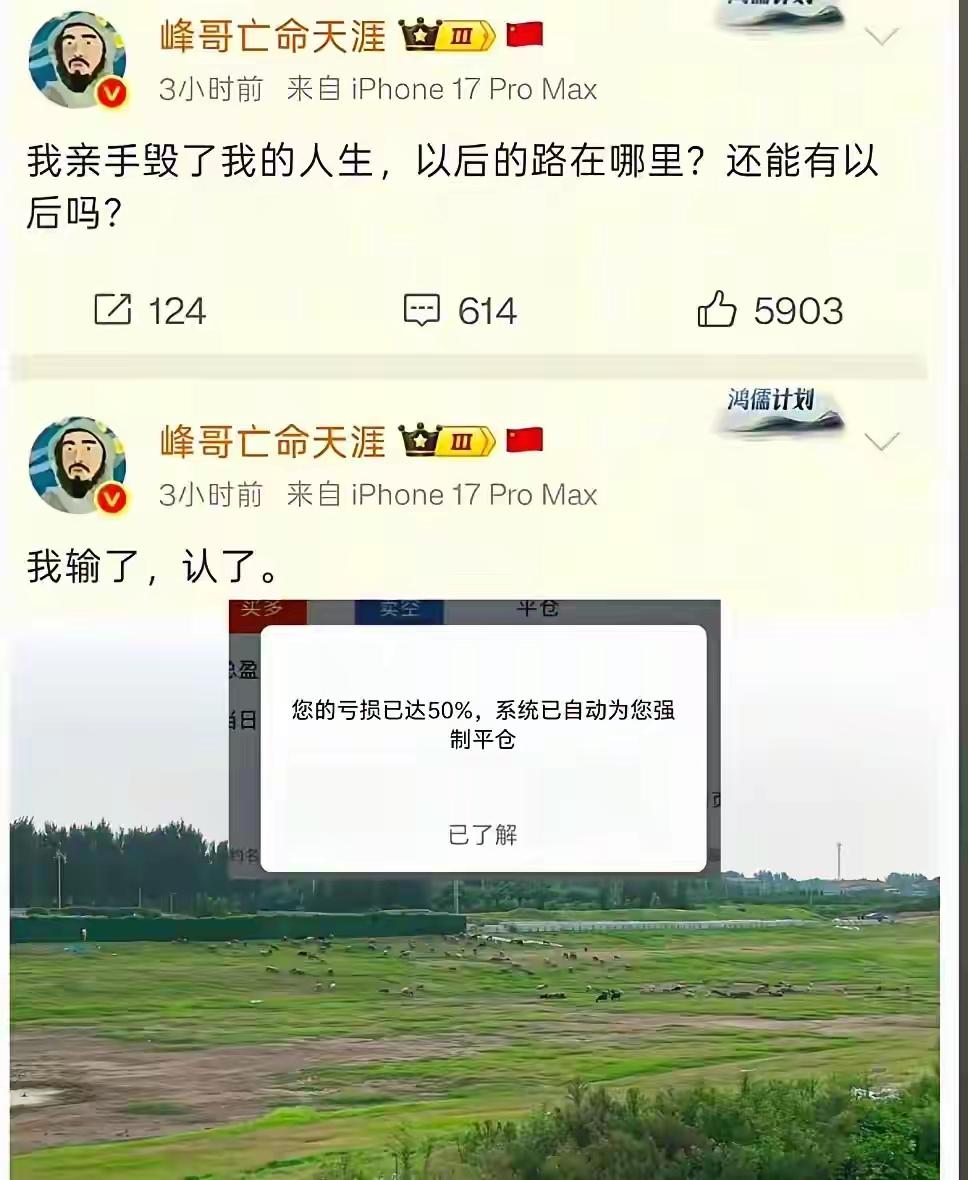 他爆仓了，真的要亡命天涯