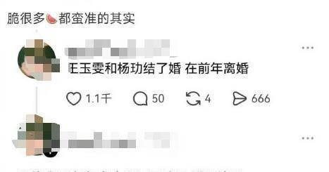 王玉雯回应与杨玏的五年感情，并否认隐婚，这次她把分手原因说清楚了：他们俩的规划不
