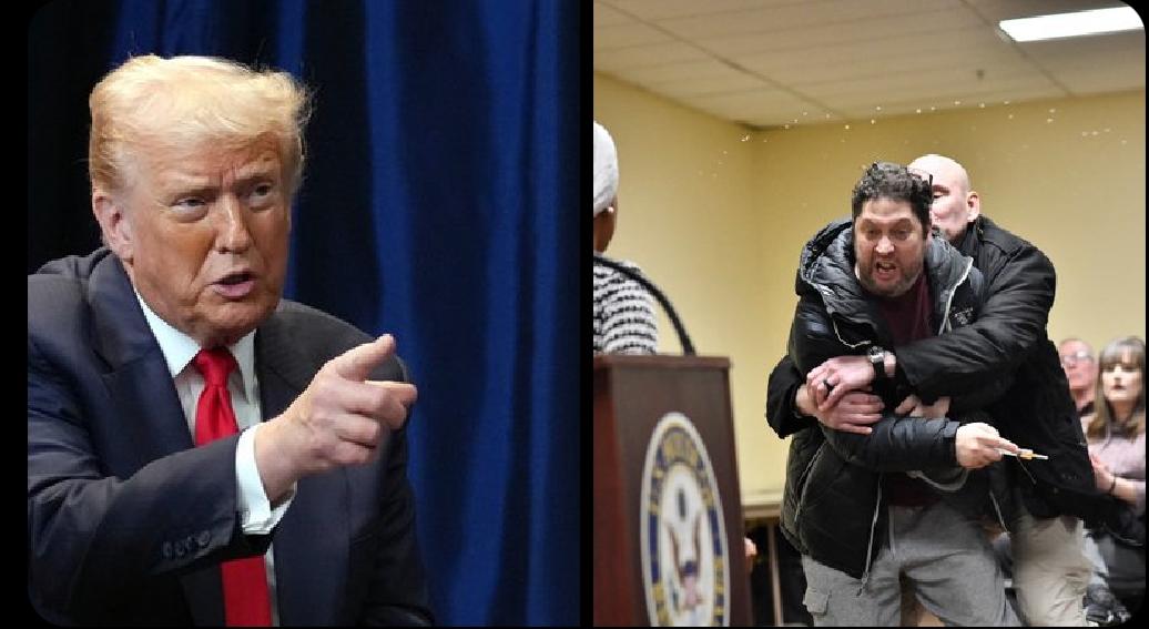 新闻快讯——她很可能是自导自演被泼东西的。”
——美国广播公司记者询问特朗普是否